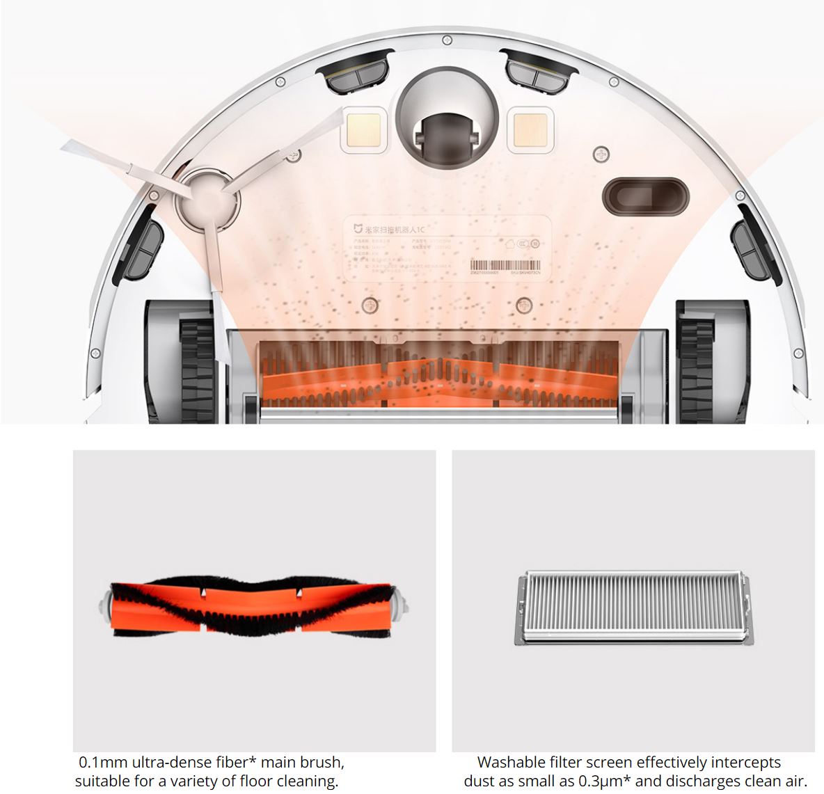 Xiaomi Mi 1c Sweeping Robot Vacuum Cleaner 2500pa Stytj01zhm